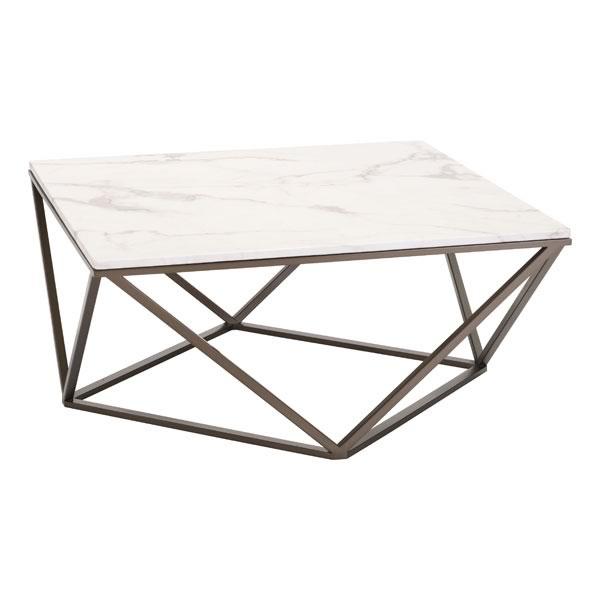 36" X 36" X 16.5" White Coffee Table - Your Home, Refurnished