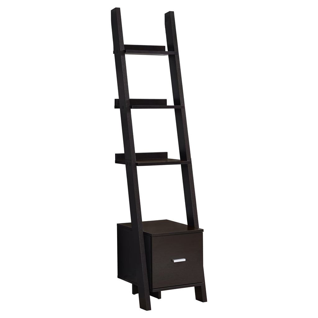 69" Particle Board Ladder Bookcase with a Storage Drawer - Your Home, Refurnished