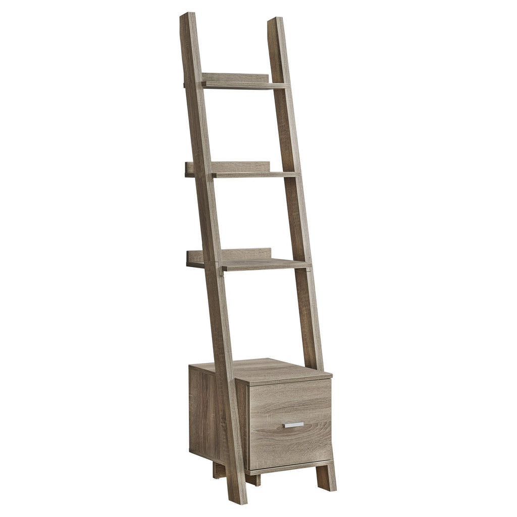 69" Particle Board Ladder Bookcase with a Storage Drawer - Your Home, Refurnished