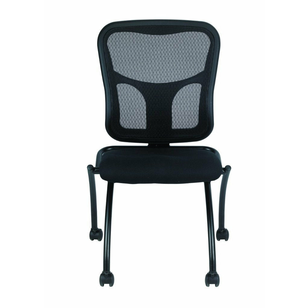 Set of 2 Ergonomic Black Mesh Rolling Arm Chairs - Your Home, Refurnished