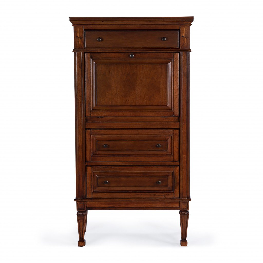 Classic Olive Ash Burl Secretary - Your Home, Refurnished