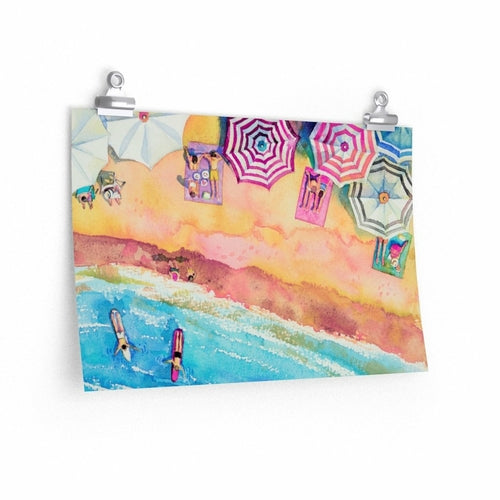 Colorful Day at the Beach Premium Matte horizontal posters - Your Home, Refurnished