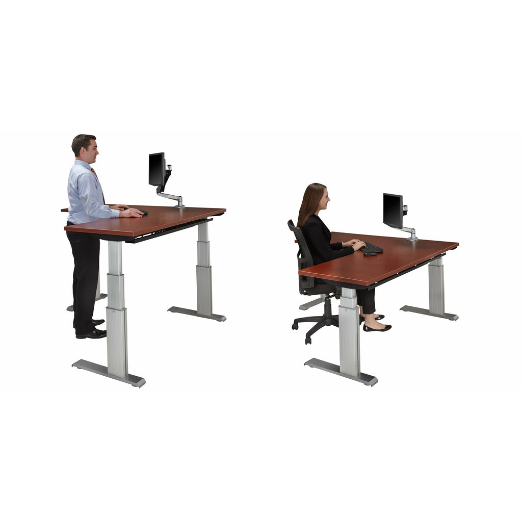 Right Angle Products - Elegante XT 2 Leg L Shaped Worksurface Stand Up Adjustable Desk - Your Home, Refurnished