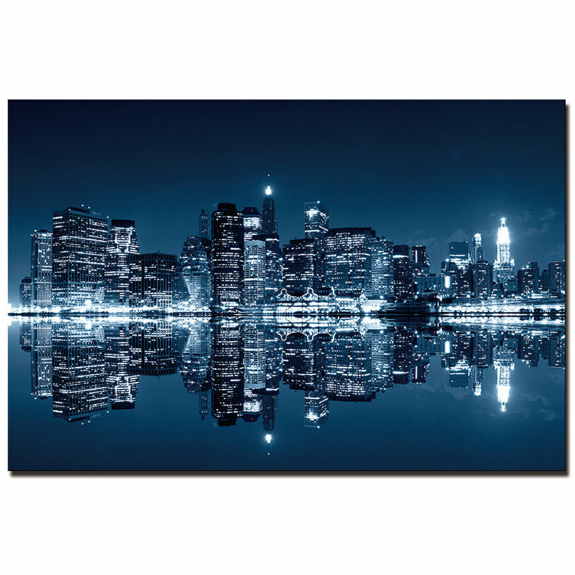 Big City Lights At Dusk Acrylic Print Unframed Wall Art - Your Home, Refurnished
