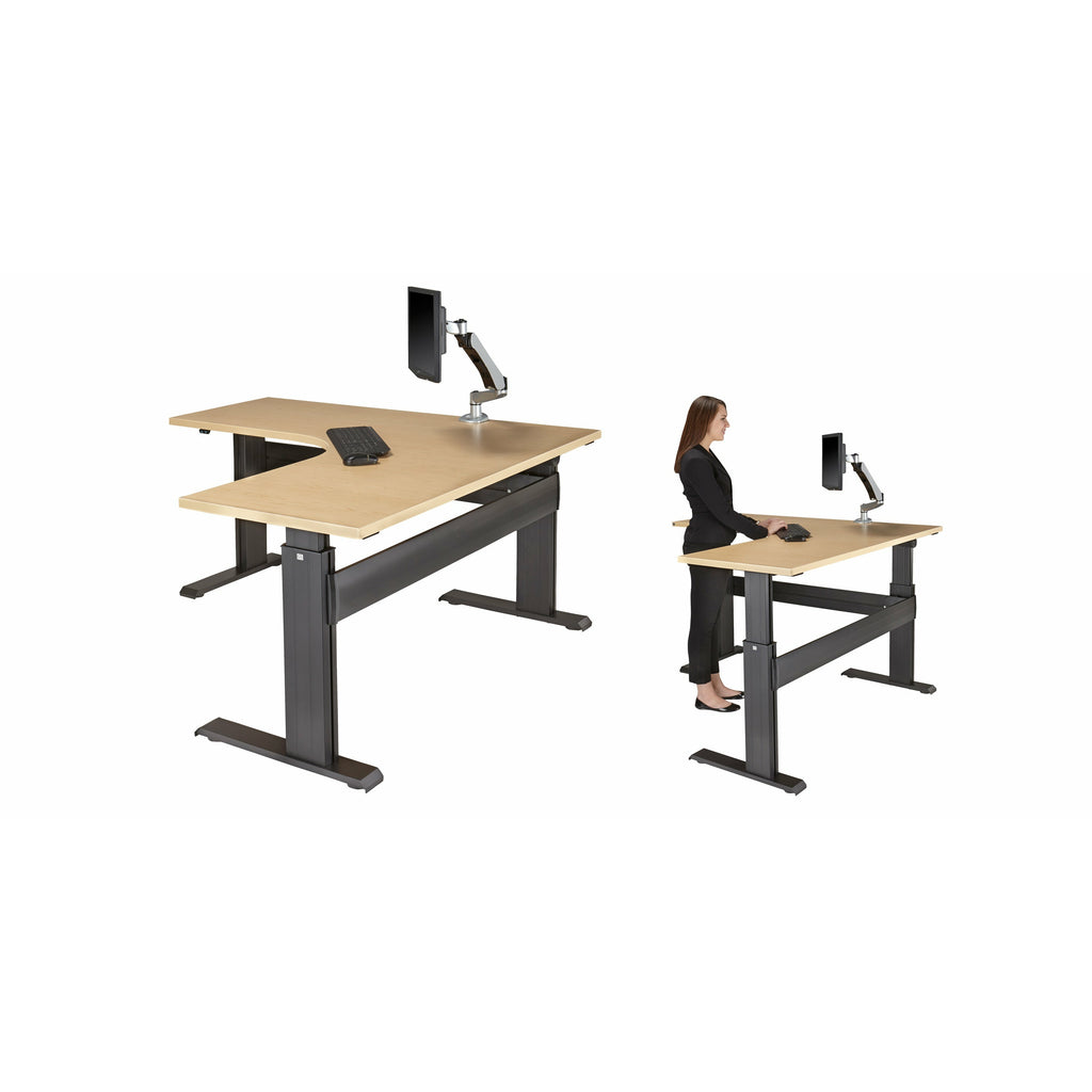 Right Angle Products - Eficiente LT 2 Leg L Shaped Worksurface Stand Up Adjustable Desk - Your Home, Refurnished