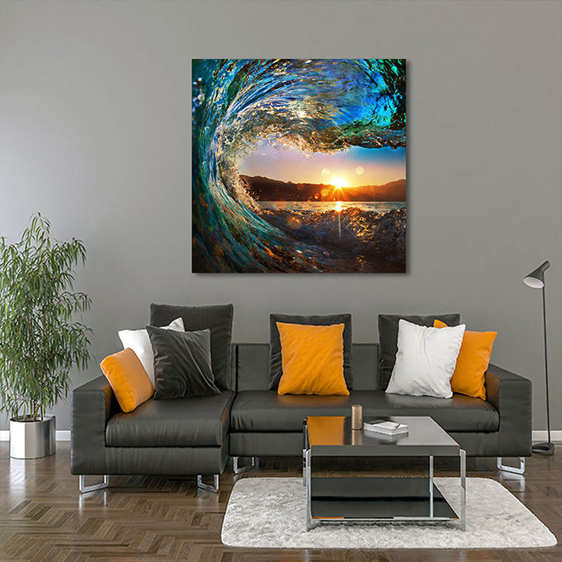 Flamboyant Ocean Wave Acrylic Panel Wall Art - Your Home, Refurnished