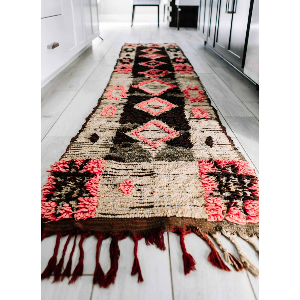 Mamba Vintage Moroccan Rug 2'x11' (Wool) - Your Home, Refurnished