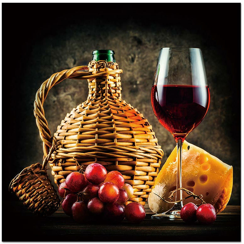 Wine and Cheese Pairing Acrylic Print Unframed Wall Art - Your Home, Refurnished