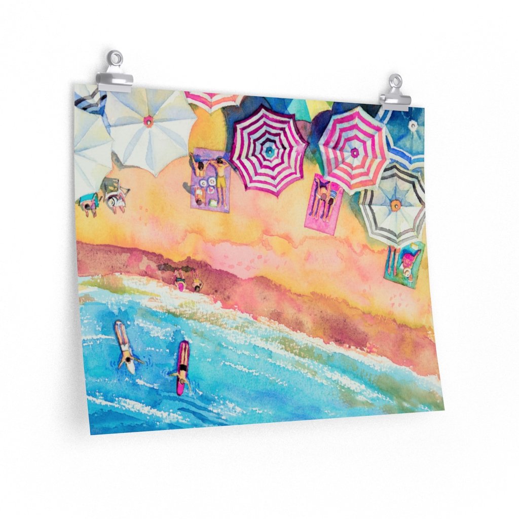 Colorful Day at the Beach Premium Matte horizontal posters - Your Home, Refurnished