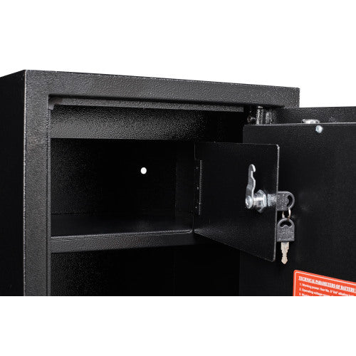 Black Steel Biometric Fingerprint with Digital Lock Gun Safe Cabinet - Your Home, Refurnished