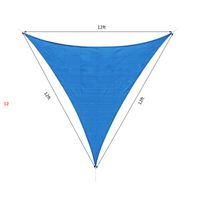 Outsunny 12 ft Triangle Sun Shade Sail Shelter Canopy Blue +Carrying - Your Home, Refurnished