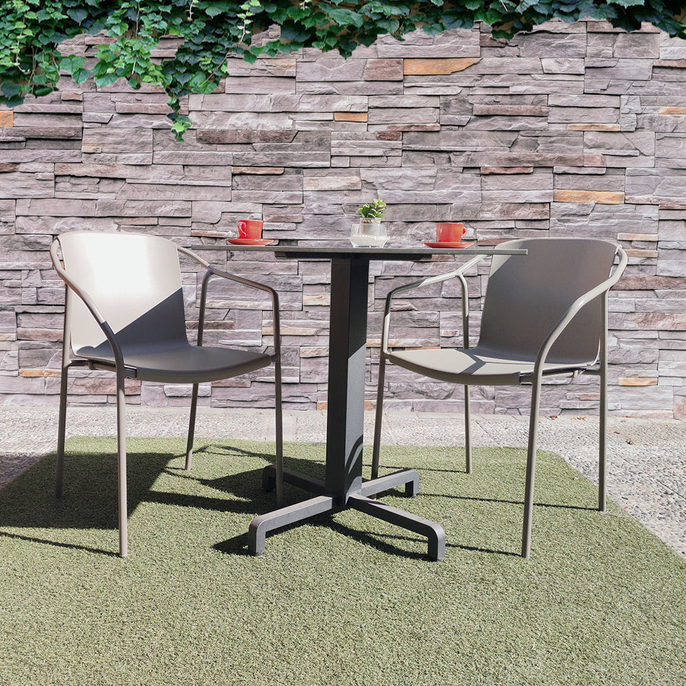 Set of 4 Patio Dining aluminum Armchair - Rod - Commercial grade - - Your Home, Refurnished
