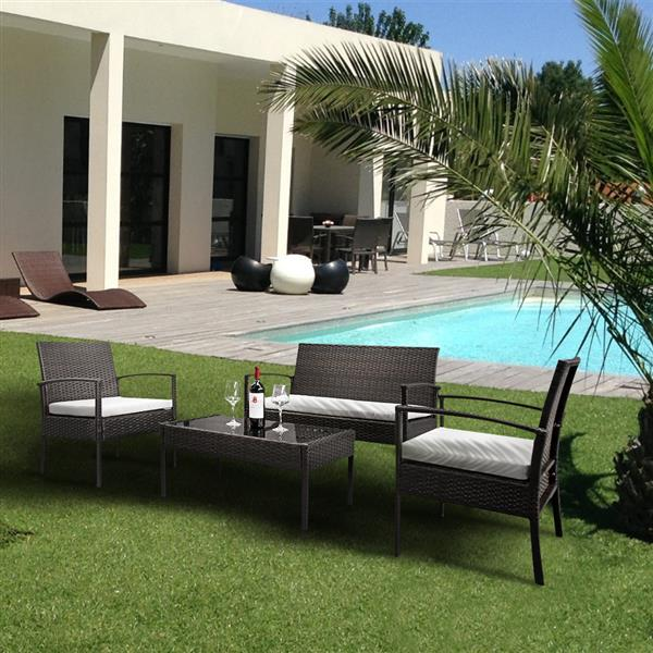 4PCS Rattan Patio Furniture Set - Your Home, Refurnished