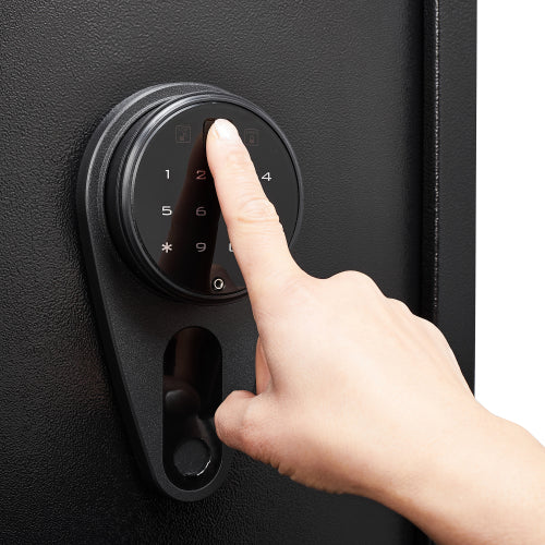 Black Steel Biometric Fingerprint with Digital Lock Gun Safe Cabinet - Your Home, Refurnished