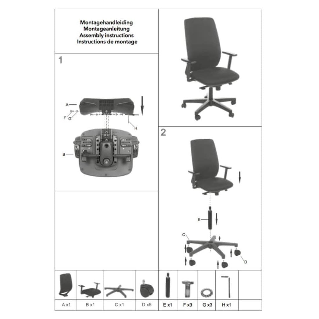 Ergonomic Office Chair 400 Comfort (N)EN 1335 - Your Home, Refurnished